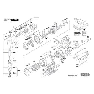 для высечных ножниц Bosch GNA 16 230 V 0601529203, деталировка 1