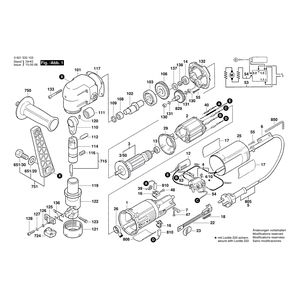 для высечных ножниц Bosch GNA 3,5 230 V 0601533103, деталировка 1