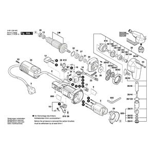 для высечных ножниц Bosch GNA 75-16 230 V 3601E29400, деталировка 1