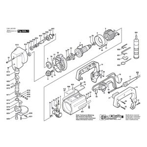 для листовых ножниц Bosch 220 V 0601502003, деталировка 1