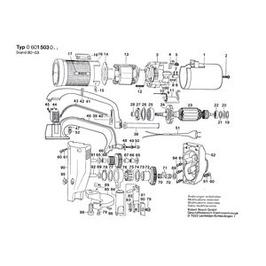 для листовых ножниц Bosch 220 V 0601503003, деталировка 1