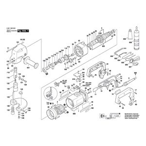 для листовых ножниц Bosch 220 V 0601508003, деталировка 1