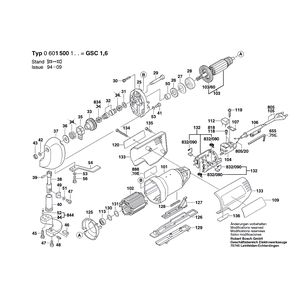 для листовых ножниц Bosch GSC 1,6 230 V 0601500103, деталировка 1