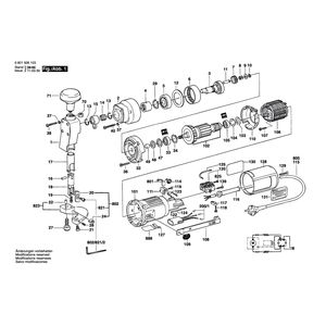 для листовых ножниц Bosch GSC 2,8 230 V 0601506103, деталировка 1