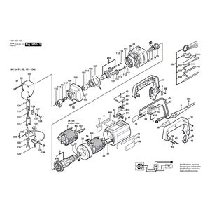 для листовых ножниц Bosch GSC 3,5 220 V 0601507103, деталировка 1