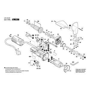 для листовых ножниц Bosch GSC75-16 220 V 3601E00500, деталировка 1