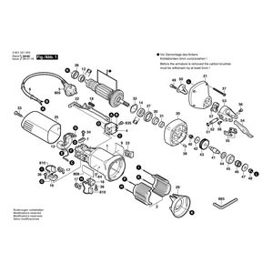 для шлицевых ножниц Bosch GSZ 160 230 V 0601521003, деталировка 1