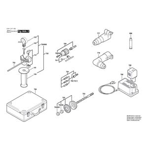 для аккумуляторного отбойного молотка Bosch GBH 12 VR 12 V 0611217103, деталировка 2