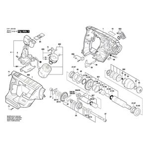 для аккумуляторного отбойного молотка Bosch GBH 14,4 V-LI 14.4 V 3611J05400, деталировка 1