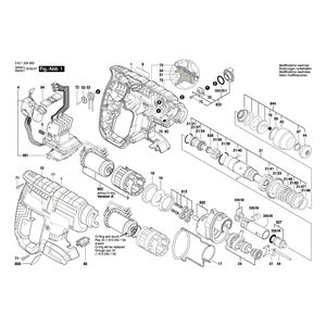 для аккумуляторного отбойного молотка Bosch GBH 18 V-LI 18 V 3611J04300, деталировка 1