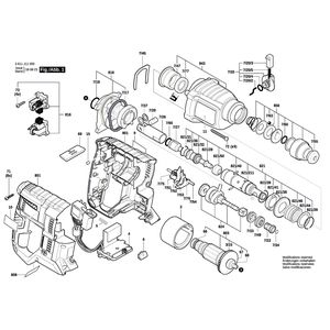 для аккумуляторного отбойного молотка Bosch GBH 180-LI 18 V 3611J11020, деталировка 1