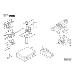 для аккумуляторного отбойного молотка Bosch GBH 24 VR 24 V 0611213103, деталировка 2