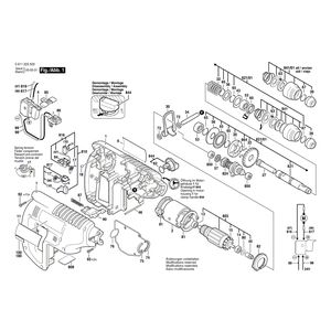 для аккумуляторного отбойного молотка Bosch GBH 24 VRE 24 V 0611225503, деталировка 1