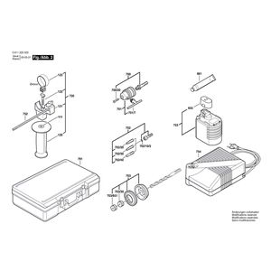 для аккумуляторного отбойного молотка Bosch GBH 24 VRE 24 V 0611225503, деталировка 2