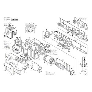 для аккумуляторного отбойного молотка Bosch GBH 24 VRE 24 V 0611225603, деталировка 1