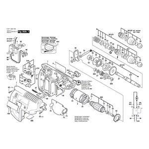 для аккумуляторного отбойного молотка Bosch GBH 24 VRE 24 V 0611225703, деталировка 1