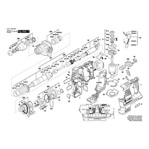 для аккумуляторного отбойного молотка Bosch GBH 36 V-LI Plus 36 V 3611J06001, деталировка 1