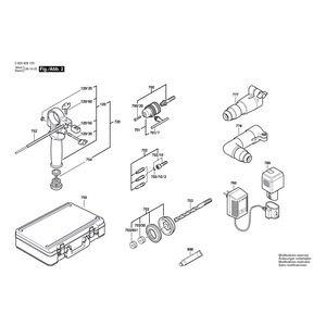 для аккумуляторного отбойного молотка Bosch PBH 12 VR 12 V 0603929103, деталировка 2