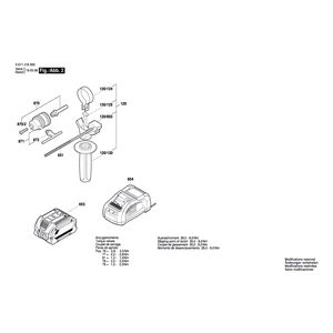 для перфоратора Bosch GBH 18V-26D 18 V 3611J16000, деталировка 2