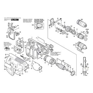 для перфоратора Bosch GBH 24 VFR 24 V 0611246503, деталировка 1