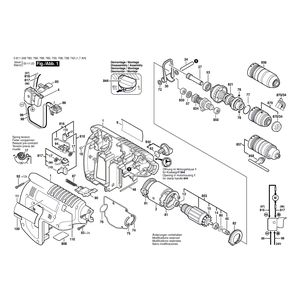 для перфоратора Bosch GBH 24 VFR 24 V 0611246703, деталировка 1