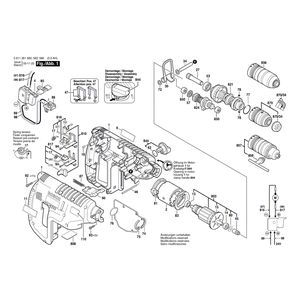 для перфоратора Bosch GBH 24 VFR 24 V 0611261560, деталировка 1