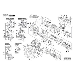 для перфоратора Bosch GBH 36 V-LI 36 V 3611J00R00, деталировка 1