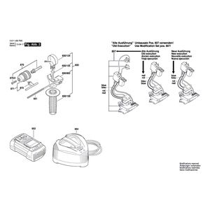 для перфоратора Bosch GBH 36 V-LI 36 V 3611J00R00, деталировка 2