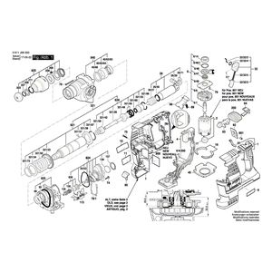 для перфоратора Bosch GBH 36 V-LI 36 V 3611J06000, деталировка 1