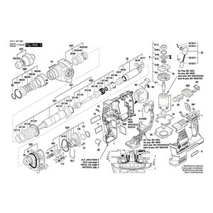 для перфоратора Bosch GBH 36 V-LI 36 V 3611J07000, деталировка 1