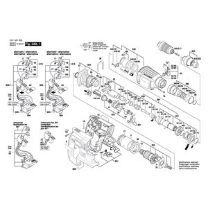 для перфоратора Bosch GBH 36 VF-LI 36 V 3611J01R00, деталировка 1