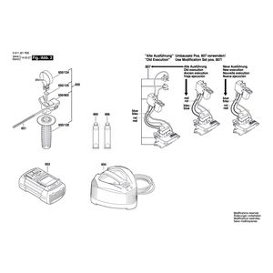 для перфоратора Bosch GBH 36 VF-LI 36 V 3611J01R00, деталировка 2