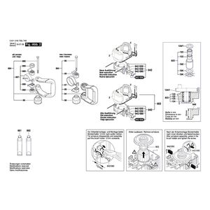 для отбойного молотка Bosch GSH 11 E 230 V 0611316703, деталировка 2