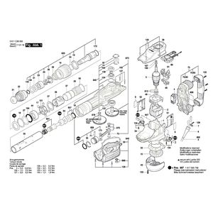 для отбойного молотка Bosch GSH 11 VC 230 V 3611C36000, деталировка 1