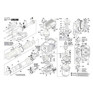 для отбойного молотка Bosch GSH 16-28 230 V 3611C35000, деталировка 1