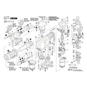 для отбойного молотка Bosch GSH 27 VC 230 V 3611C0A000, деталировка 1