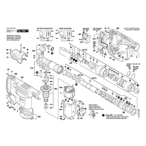 для отбойного молотка Bosch GSH 3 230 V 0611320703, деталировка 1