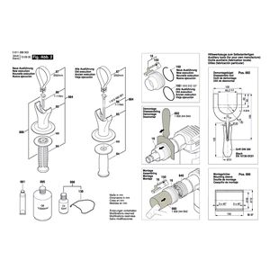 для отбойного молотка Bosch GSH 388 230 V 0611388003, деталировка 2