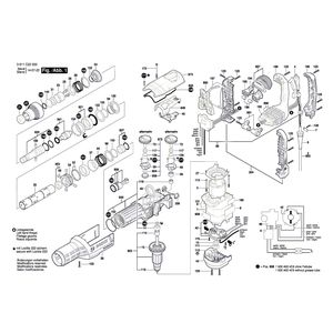 для отбойного молотка Bosch GSH 7 VC 230 V 3611C22000, деталировка 1