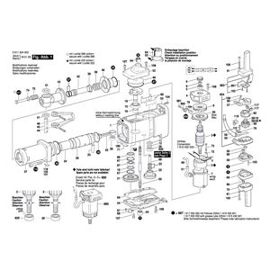 для отбойного молотка Bosch USH 27 220 V 0611304003, деталировка 1