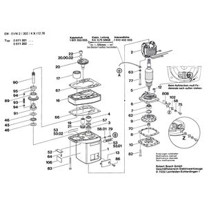 для перфоратора Bosch 220 V 0611201001, деталировка 2