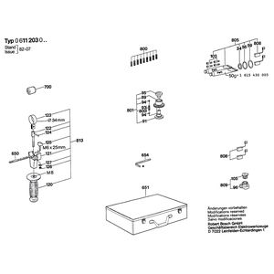 для перфоратора Bosch 220 V 0611203003, деталировка 2