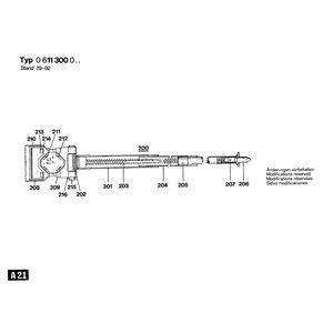 для перфоратора Bosch 220 V 0611300003, деталировка 3