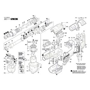 для перфоратора Bosch 220 V 3611B69020, деталировка 1