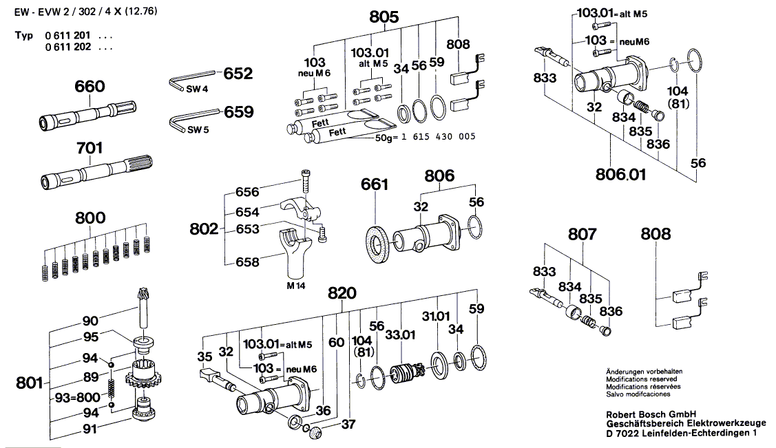 для перфоратора Bosch 42 V 0611202009, деталировка 3