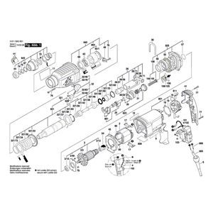 для перфоратора Bosch BH 2-26 230 V 3611BA3E01, деталировка 1