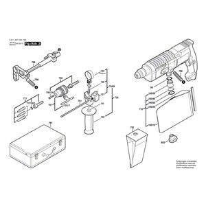 для перфоратора Bosch GAH 350 SRE 230 V 0611237703, деталировка 2