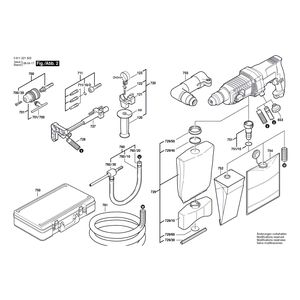 для перфоратора Bosch GAH 500 DSE 230 V 0611221503, деталировка 2