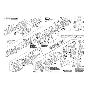 для перфоратора Bosch GAH 500 DSR 230 V 0611221703, деталировка 1