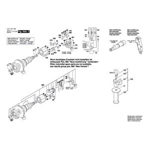 для перфоратора Bosch GAH 500 DSR 230 V 0611221703, деталировка 2